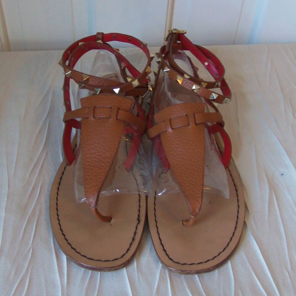 Valentino Garavani Rockstud Thong Wrap Sandals sz 41 - Picture 3 of 16